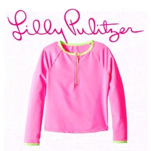 Girls NWT Lilly Pulitzer Sungaurd Top L 8-10 Luxletic UPF 50+